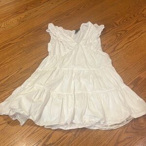 Aqua Woman’s White Ruffle Dress Size XS